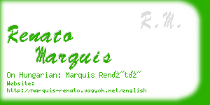 renato marquis business card